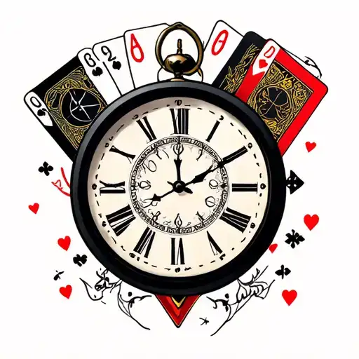 Clock With Cards And With One Piece Anime