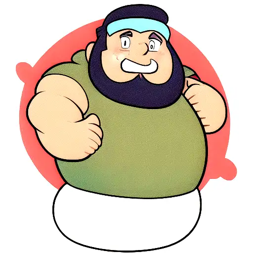 Chubby Mermaid Man With Beard And Body Hair