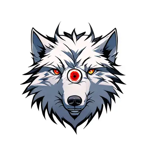 Viscous Dire Wolf With Sharingan Eyes