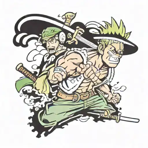 Zoro Luffy As Natsu Sakuragi