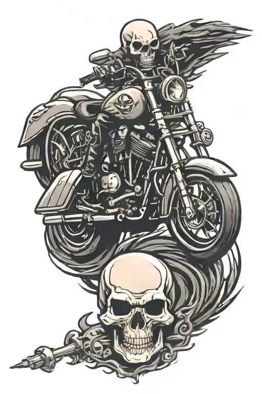 Skull And Harley Davidson Logo