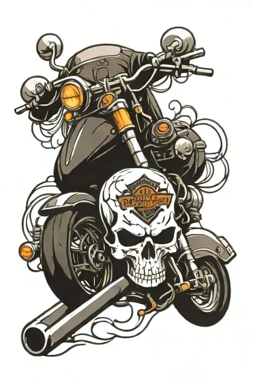 Skull And Harley Davidson Logo