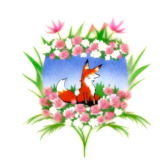 Flower And Fox
