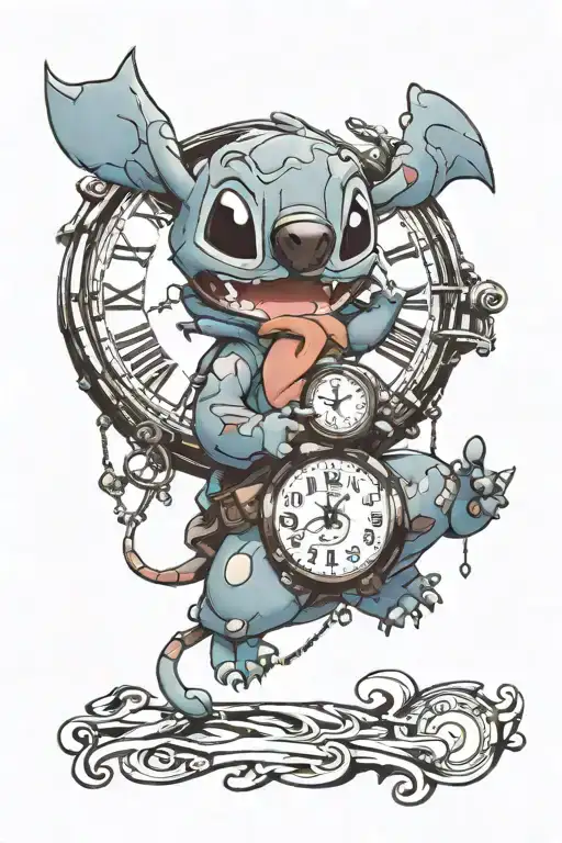 Stitch Holding Clock