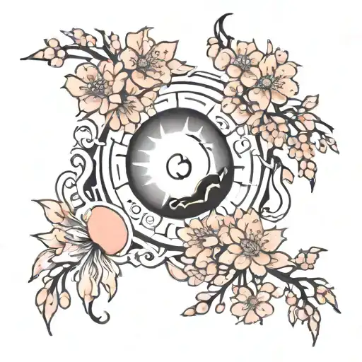 Sun And Moon Cherry Blossom