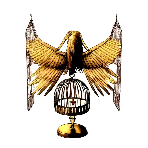 Wings Of Freedom And Golden Cage