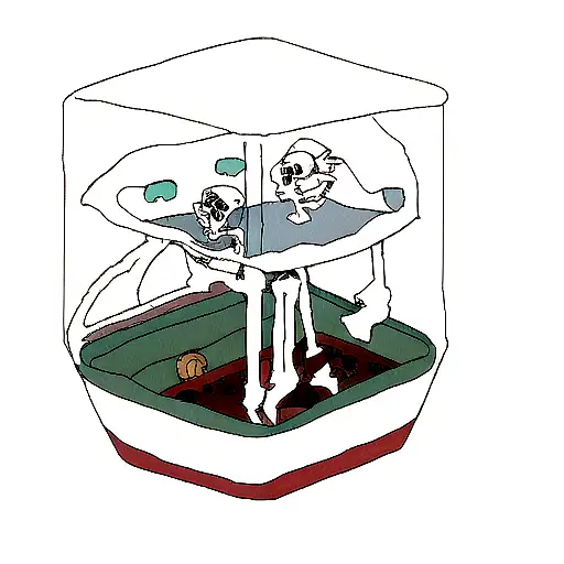 Skeleton Ice Fishing