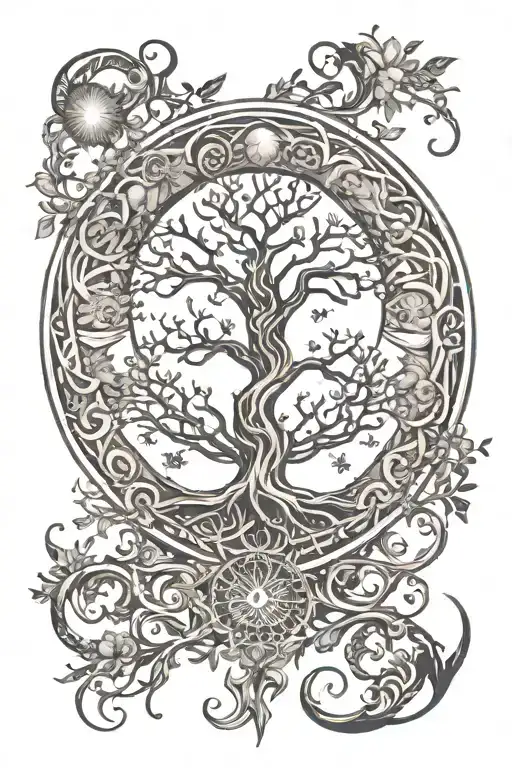 Sun Moon Tree Of Life Growing