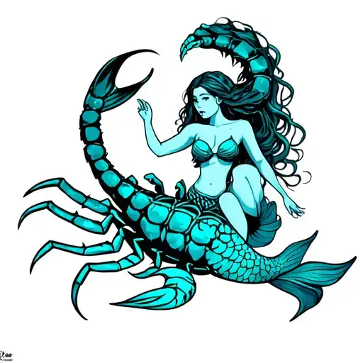 Mermaid Riding A Scorpion