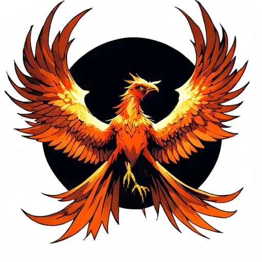 Phoenix With Open Wings