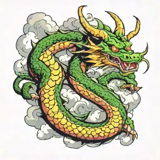 Shenlong Dragon Ball Z Clouds
