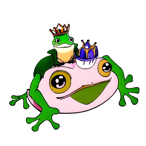 Cute Frog With A Crown