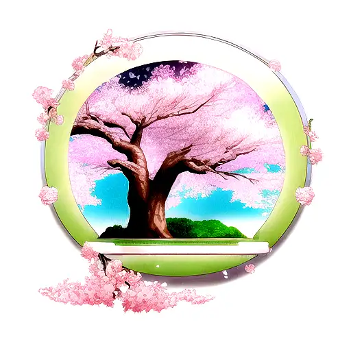 Cherry Blossom Moon Cliff