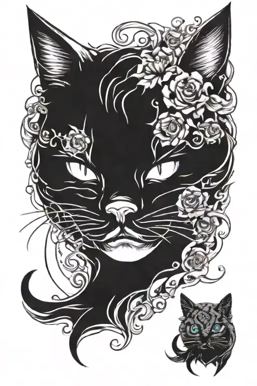 Cat Three Eyes Mask Surrounded