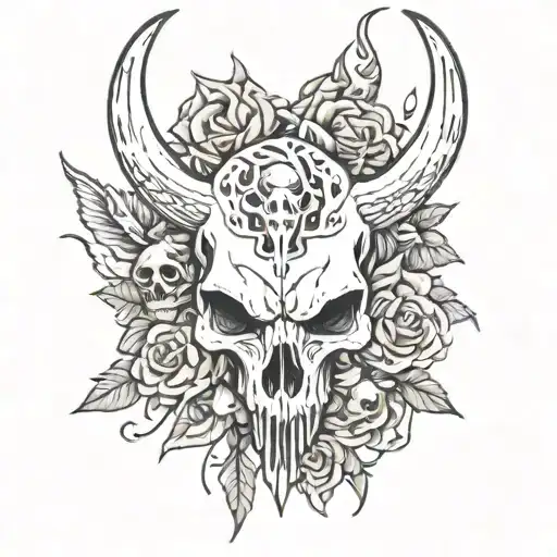 Animal Skull Surrounded