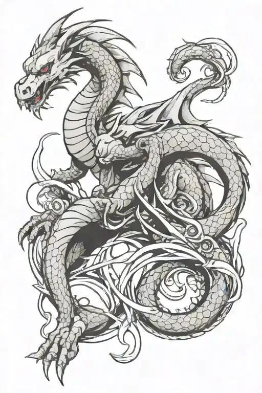 Dragon Around Knee