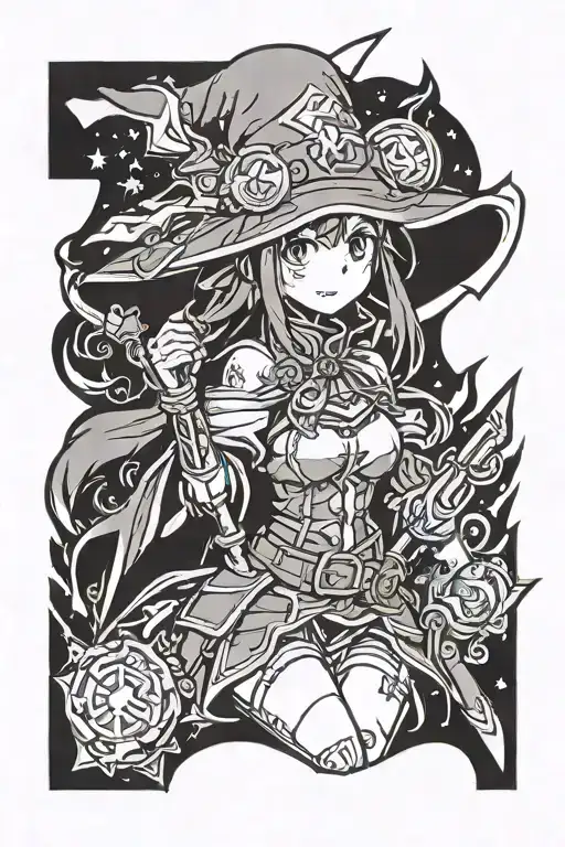 Black Tattoo With Megumin From Konosuba