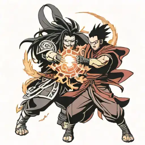 Hashirama And Madara Fight Against Phoenix