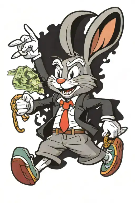 Cartoon Money Bugs Bunny