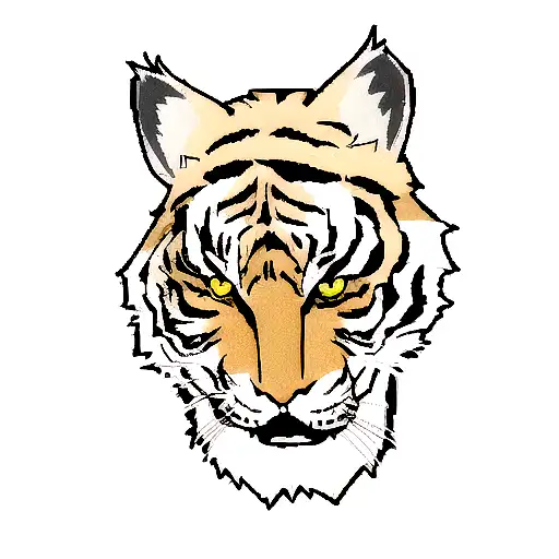 Cat With Demon Tiger Mask