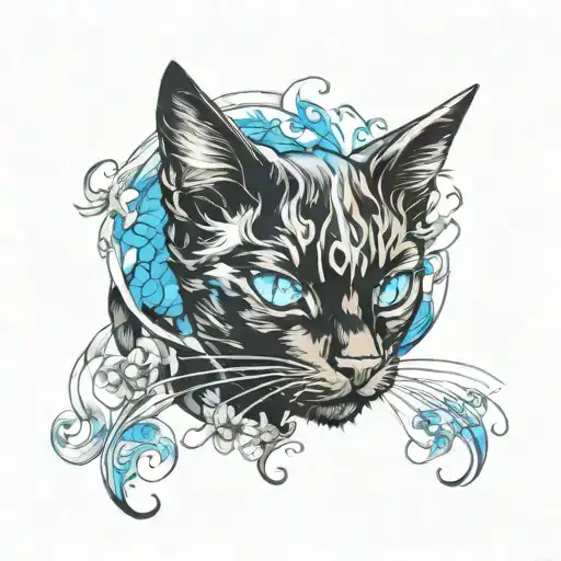 Black Cat With Blue Eyes