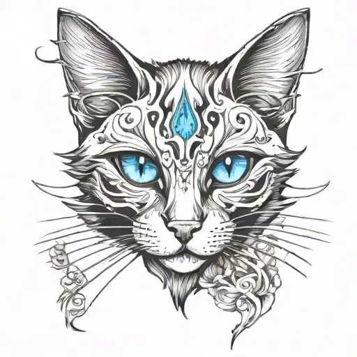 Black Cat With Blue Eyes