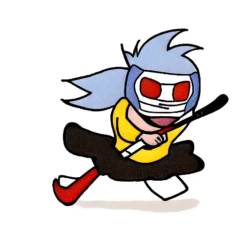Cartoon With Hockey Mask
