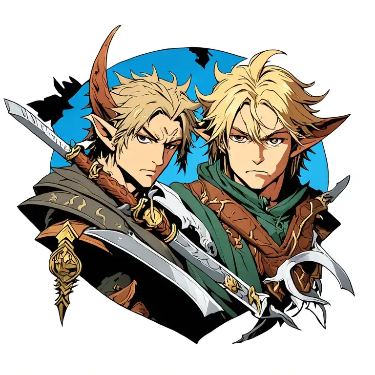 The Photo Of Guts Thorfinn And Musashi But Want Goblin Slayer In It Too