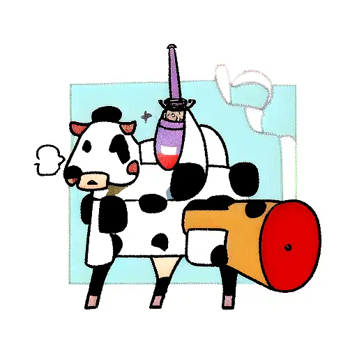 Cow Holding A Rocket Launcher
