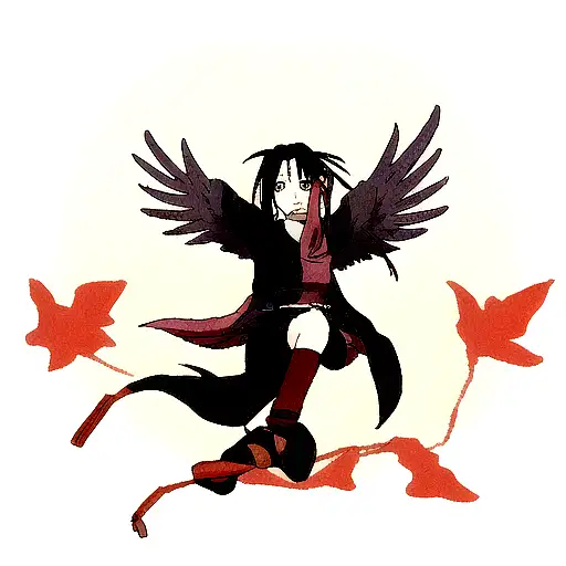 Crow With One Wing Okho From Itachi And Another From Shisui