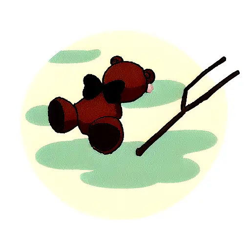 Fishing Teddy Bear From The Back