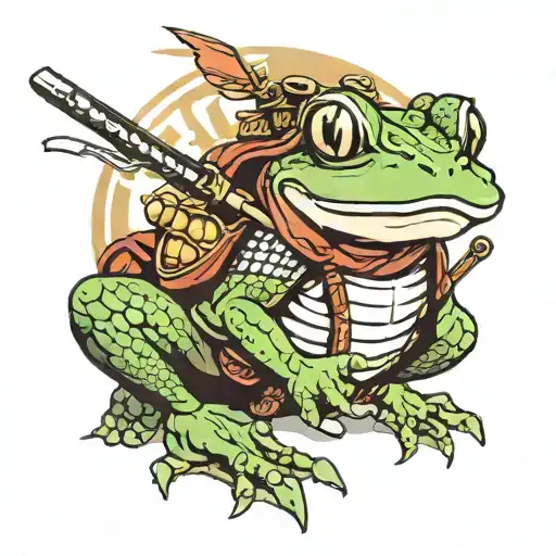 Frog Samurai Warrior