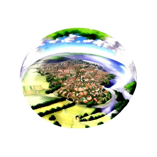 Landscape Of Portugal Inside A Circle