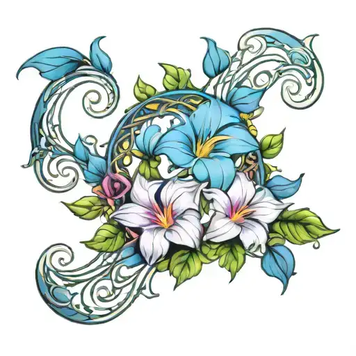 Crescent Vine Of Morning Glory