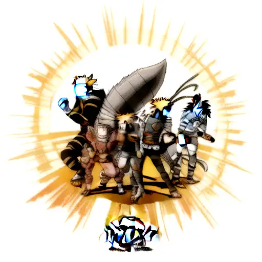 Naruto Six Tails With The Bone Armor