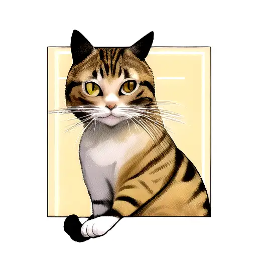 Create A Detailed Portrait Of A Professional Shooter With A Cat Perched On Their Shoulder