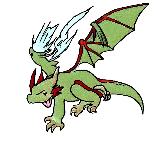 Dragon Breathing Fire While Flynig