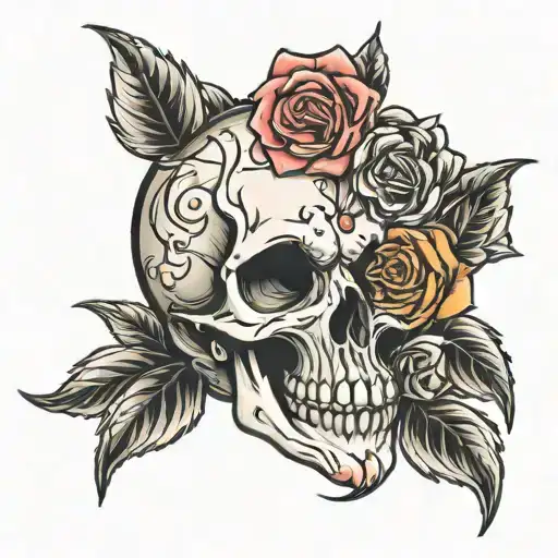 Skull And Rose