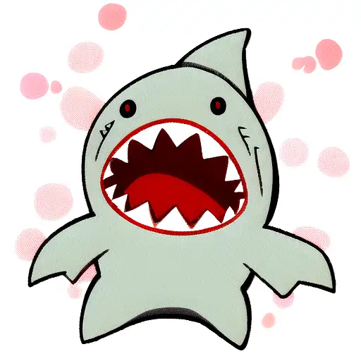 Cute Shark With Red Cheeeks