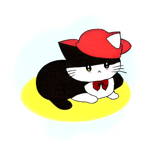 Kawaii Cat In A Hat