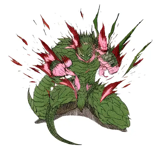 Dragon Tearing Through Skin