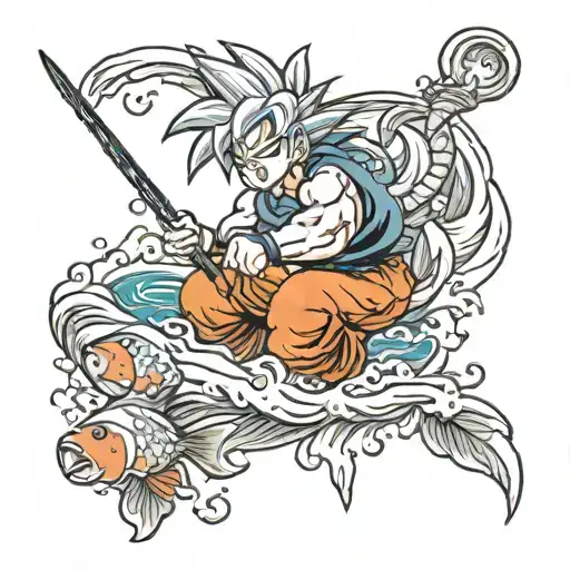 Goku Fishing