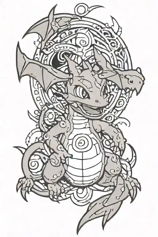 Pokemon Charizard With A Sharingan Eye