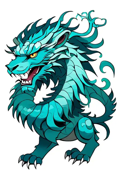 Lion Dragon Wrapped