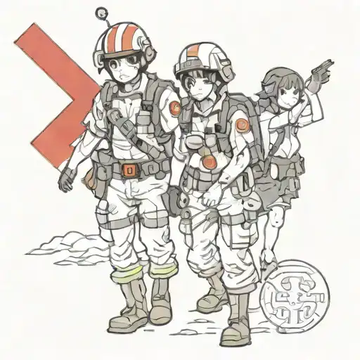 Civil Protection And Red Cross Volunteer During An Intervention