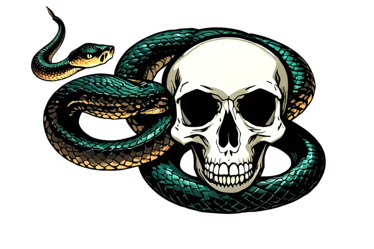 Skull And Snake