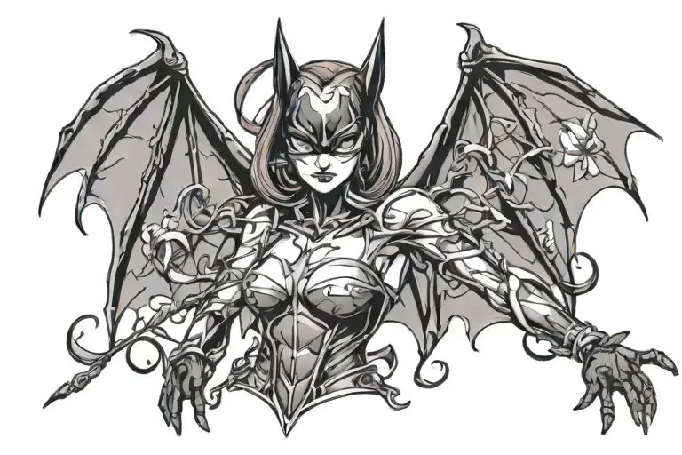 Tattoo Bat Woman