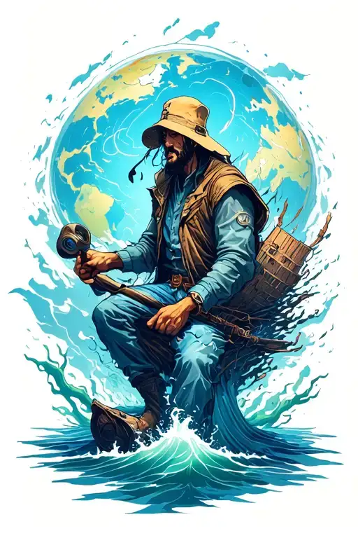 Broken Man Building The World From Sea Of Chaos