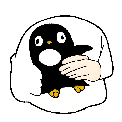 Cute Penguin Getting Held By A Cute Petite Girl