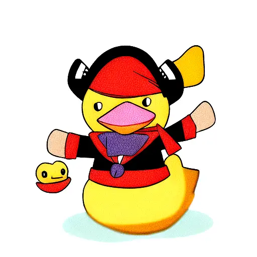 Rubber Duck Wearing A Pirate Costume